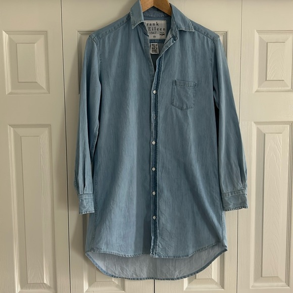 FRANK & EILEEN Light Blue Denim Mary Shirt Dress - Picture 2 of 7
